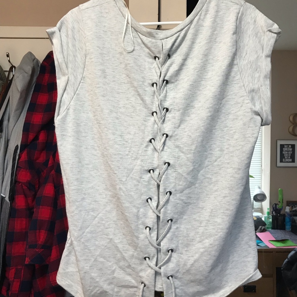 Francesca’s tie back t shirt